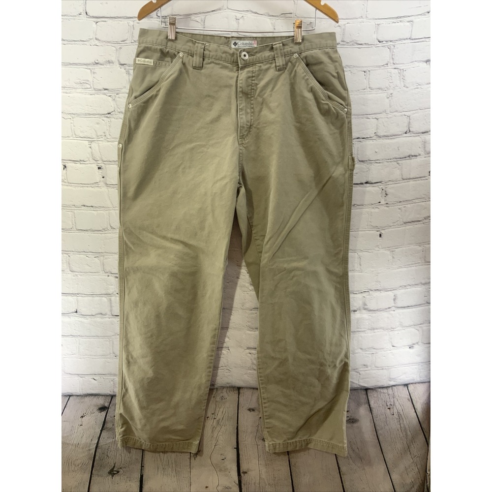 Columbia Sportswear Pants Mens Sz 36 Khaki Workwear